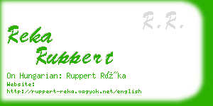 reka ruppert business card